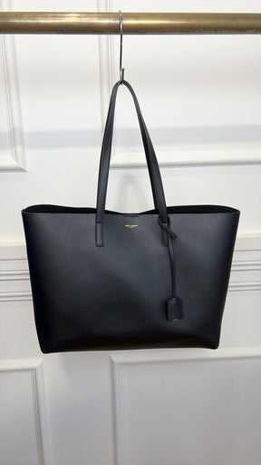 Saint Laurent Shopping Tote In Black Leather