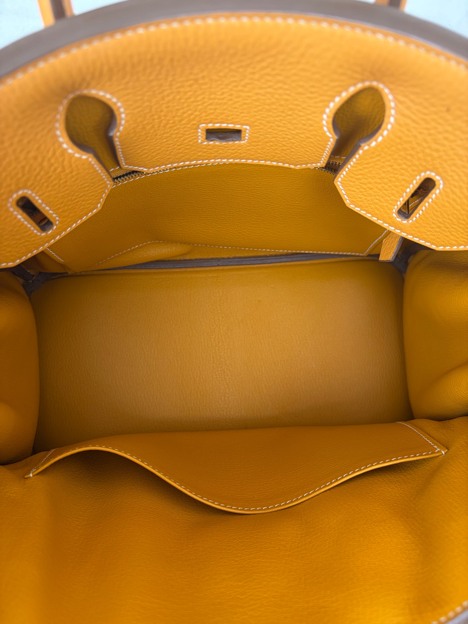 Hermès Marigold Togo Leather Birkin 30 with Gold Hardware