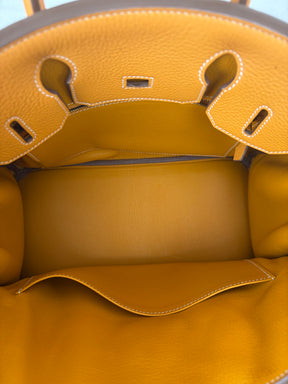 Hermès Marigold Togo Leather Birkin 30 with Gold Hardware