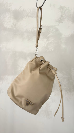 Prada Re Nylon Pouch Draw String Wristlet