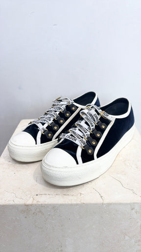 Dior Navy Velvet Walk'N'Dior, 36.5