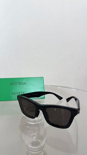 Bottega Veneta Black Wayfarer Cat Eye Sunglasses