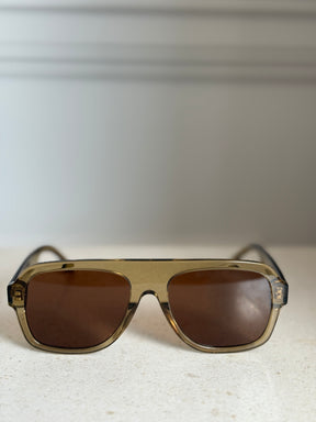 Scanlan Theodore Flat Top Aviator Style Sunglasses In Sahara