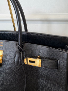 Hermès Birkin 40 in Noir Courchevel Leather