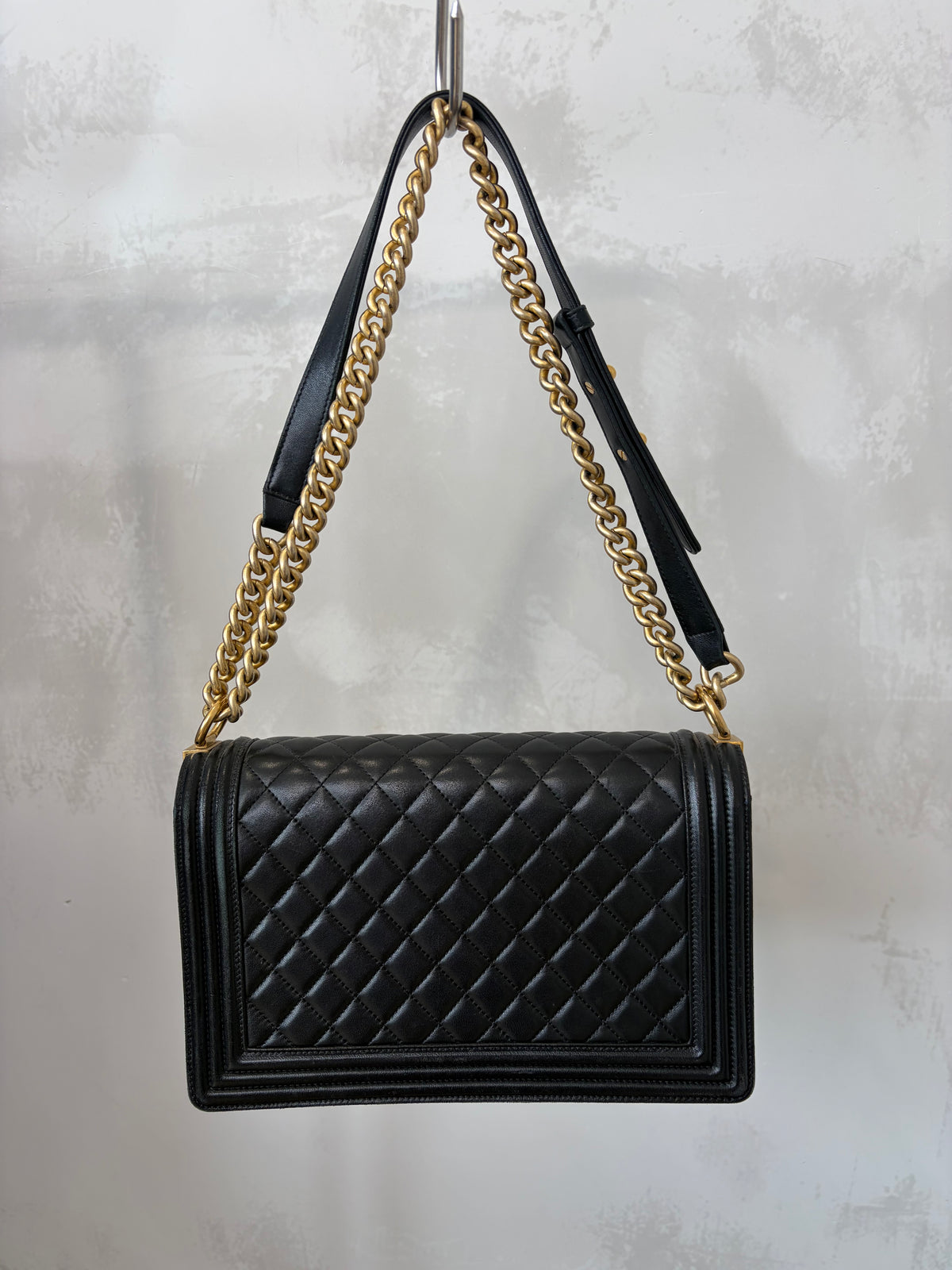Chanel Black Leather 'New Medium' Boy Bag