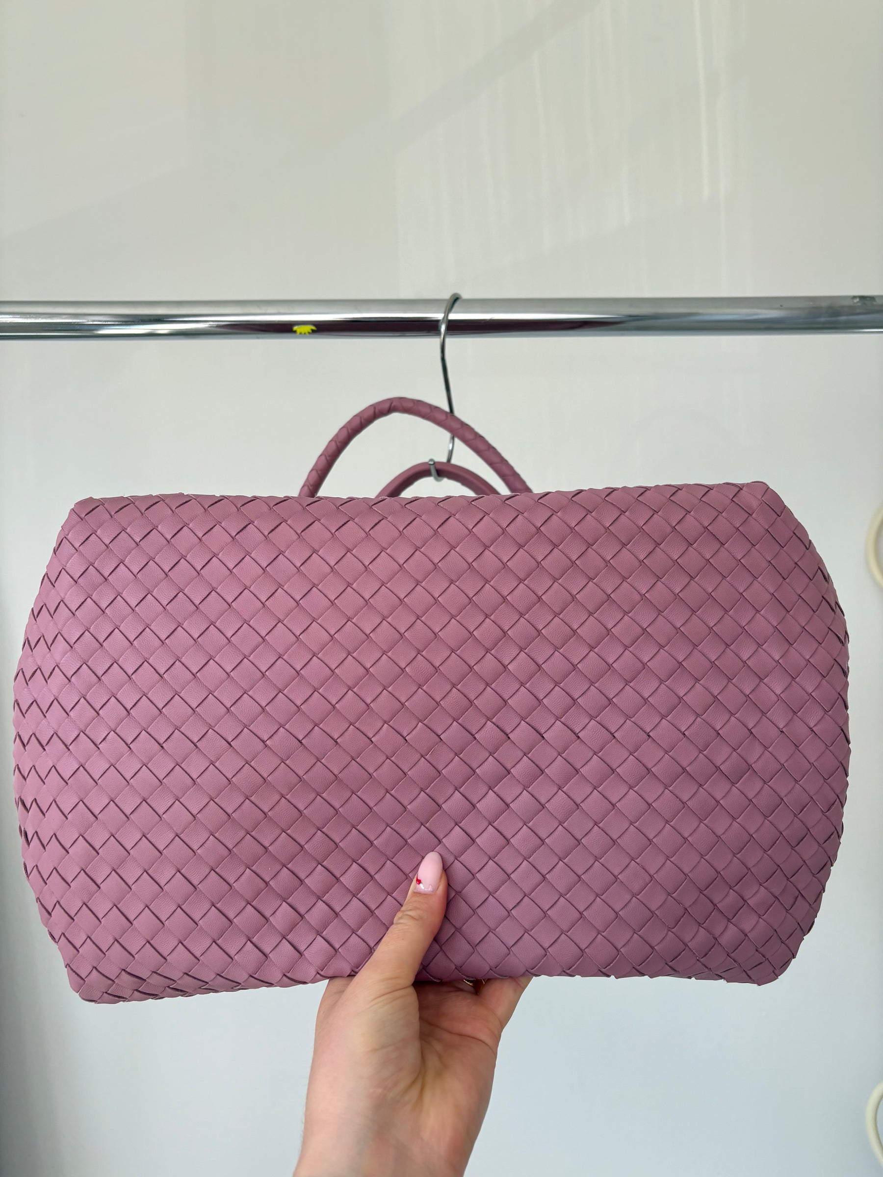 Bottega Veneta Mauve Intrecciato Leather Parachute Tote bag