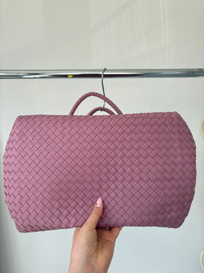 Bottega Veneta Mauve Intrecciato Leather Parachute Tote bag