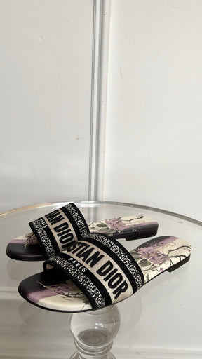 Dior D Way slides Black White, 36