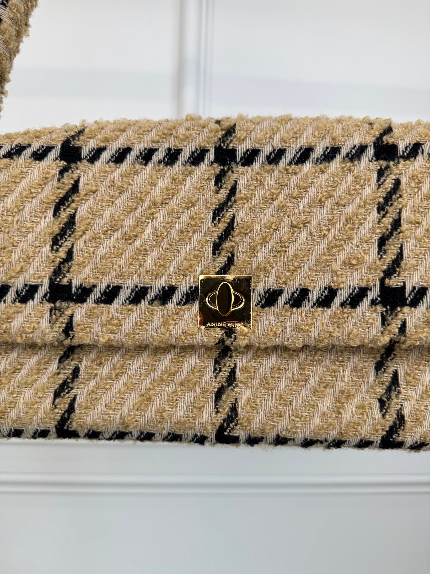 Anine Bing Nico Bag Camel Check