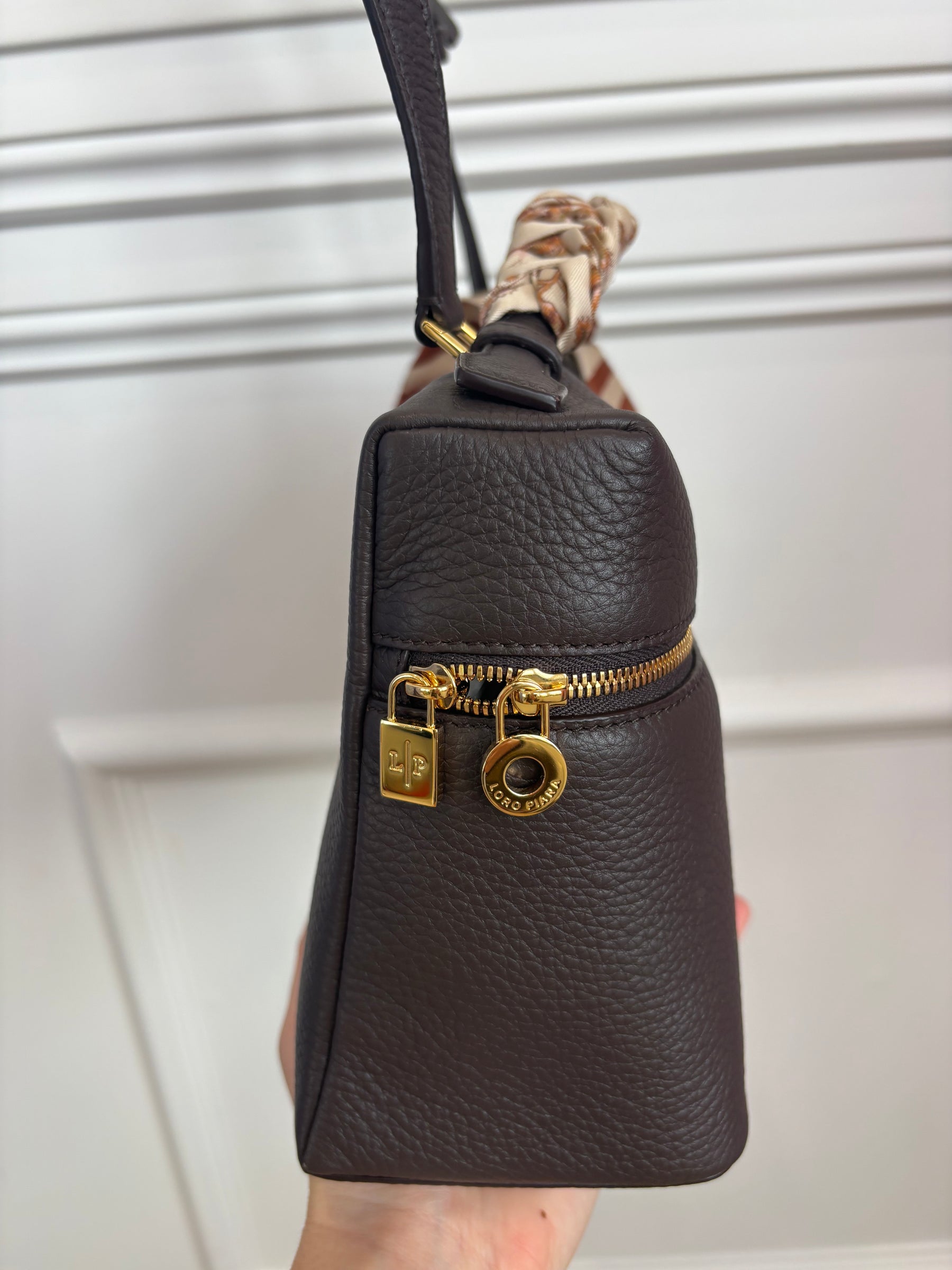 Loro Piana Chocolate Leather Extra Pocket L27