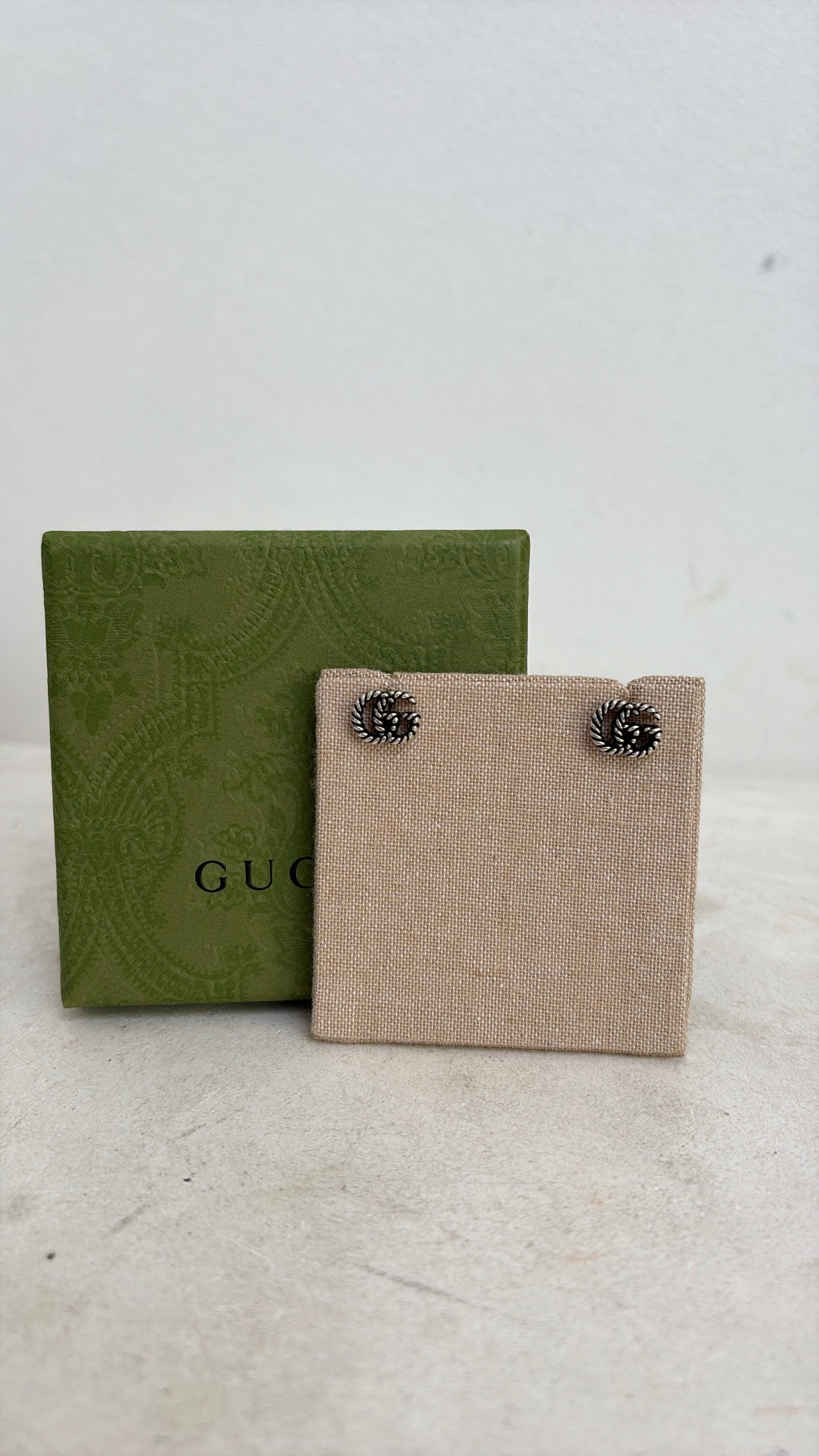 Gucci Sterling Silver Marmont Stud Earrings