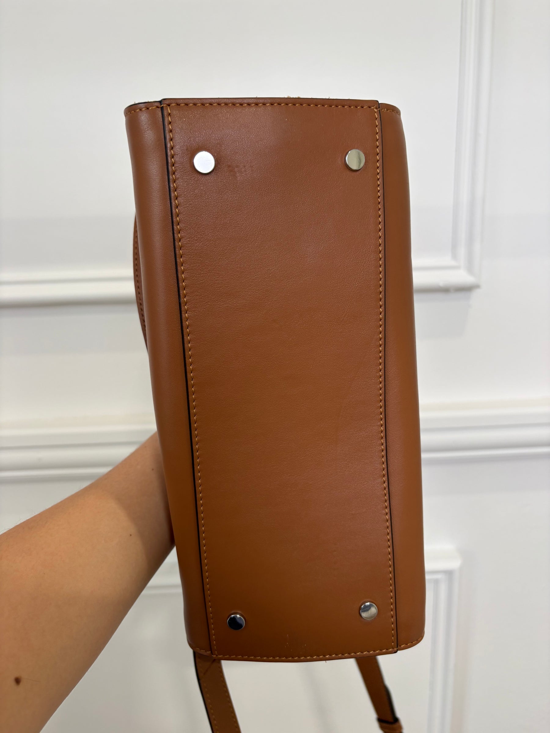Le Tanneur Tan Leather Medium Emie Tote