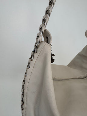 Chanel Calfskin Modern Chain Hobo White handbag, 2006