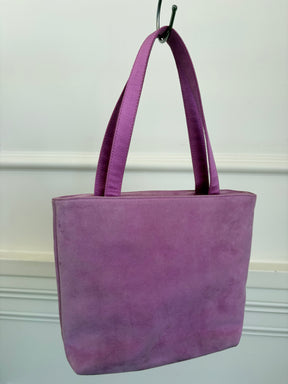 Prada Purple Suede and Silk Mini Tote,