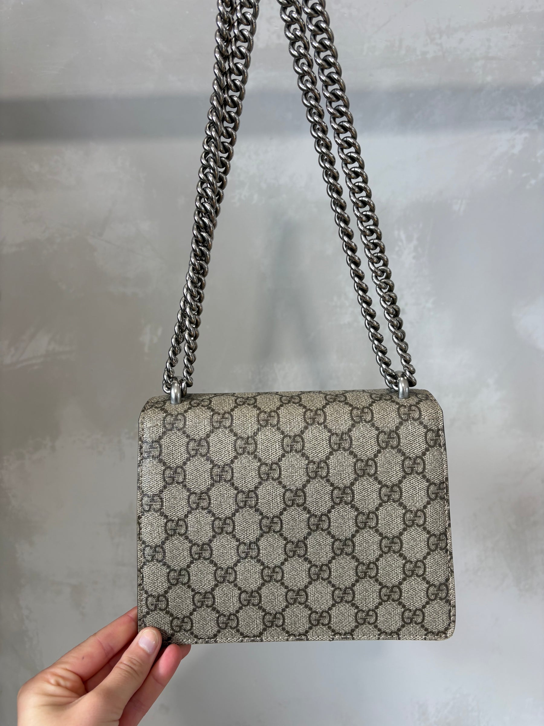 Gucci Supreme Canvas Monogram Mini Dionysus Bag