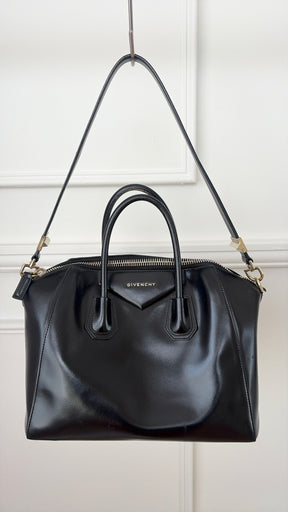 Givenchy Black Leather Medium Antigona Tote