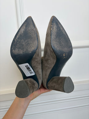 Scanlan Theodore Taupe Suede Pointed Boots, 39