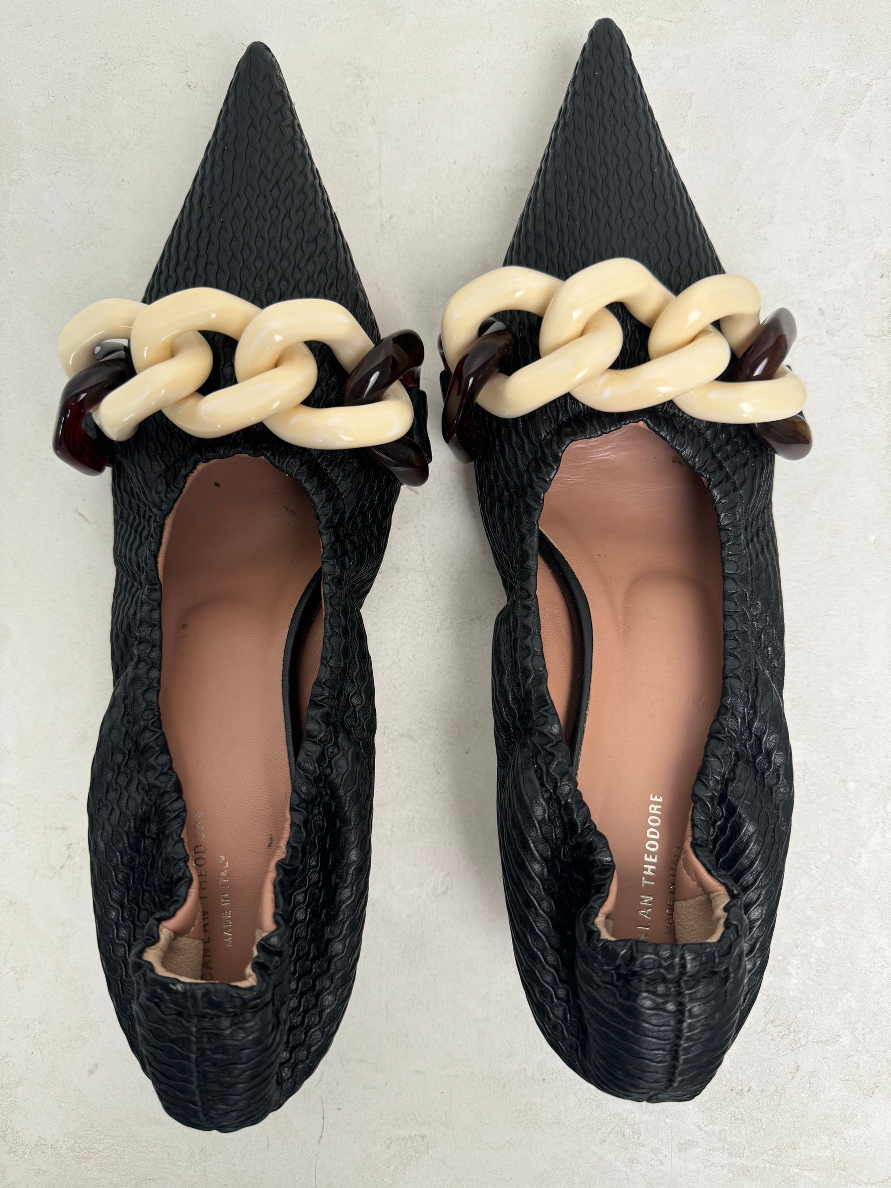 Scanlan Theodore Black Chain Pumps, 38