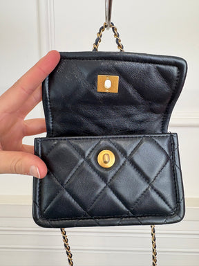 Chanel Navy leather Mini Flap Bag in Lambskin