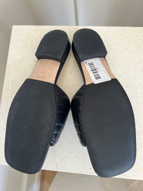 Gucci Marmont Black Leather Slides, 39