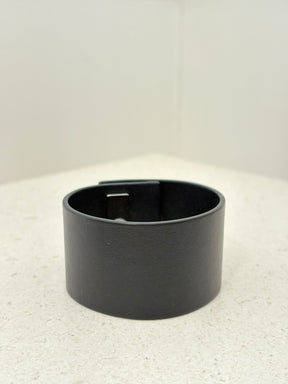Dior Black Leather CD Bracelet