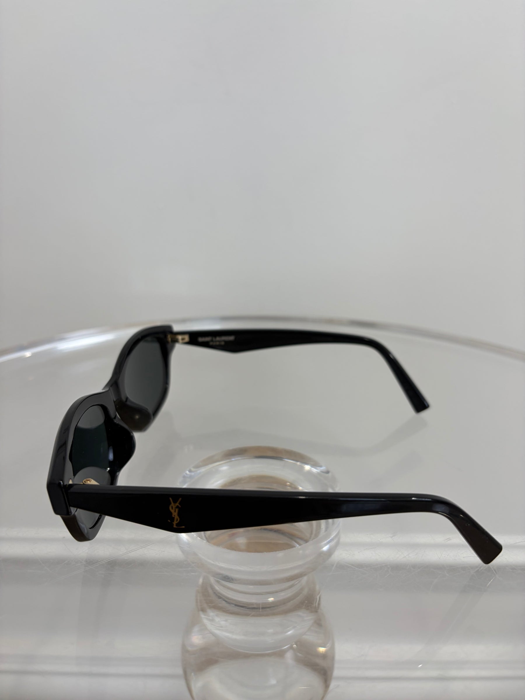 Saint Laurent Black Oval Sunglasses