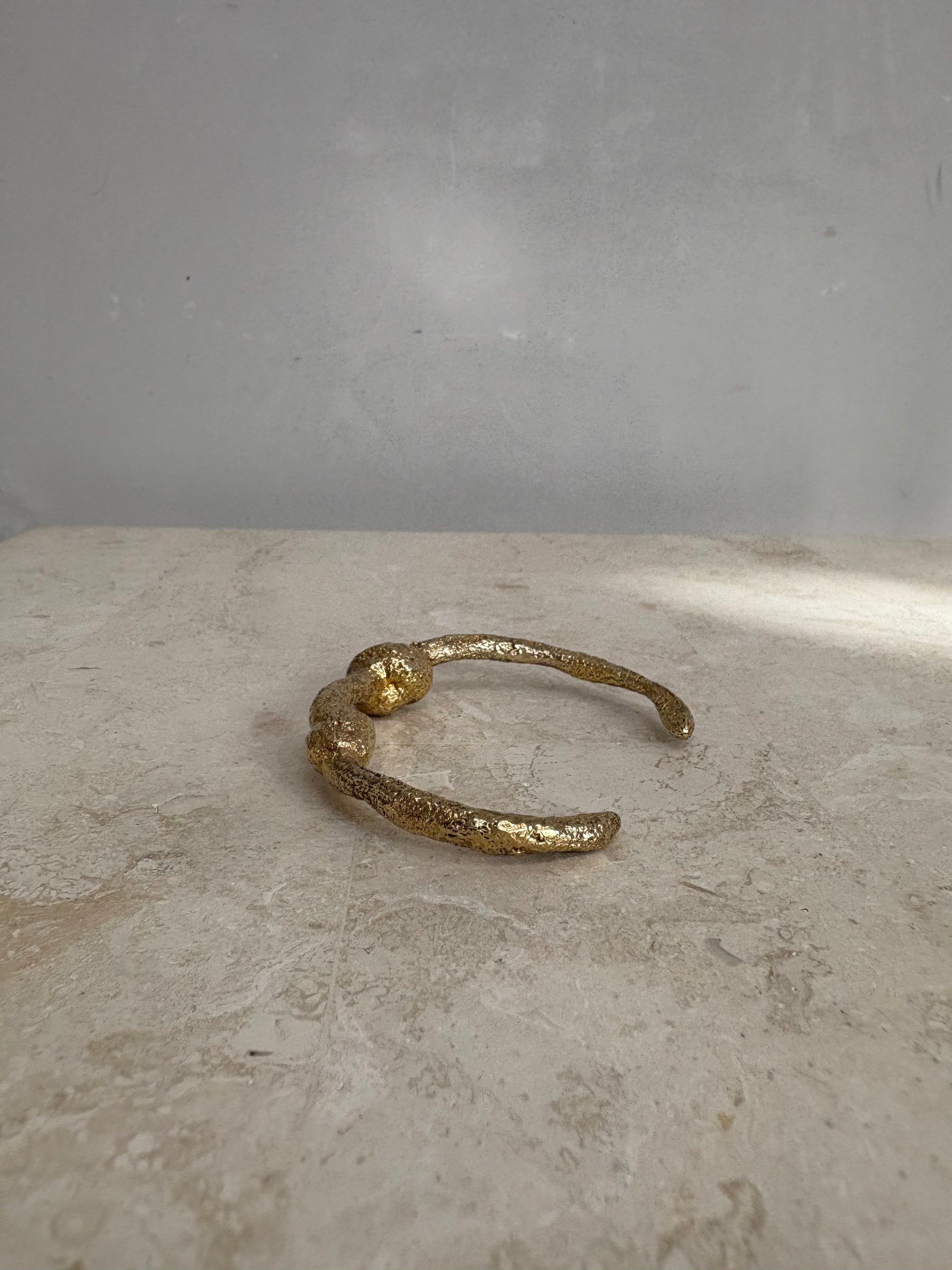 Lucy Folk Dough Knot Cuff In Yellow Gold