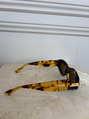 Bottega Veneta Tortoisesehell Oval Sunglasses