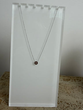 Tiffany & Co. White Gold Diamond Logo Pendant Necklace