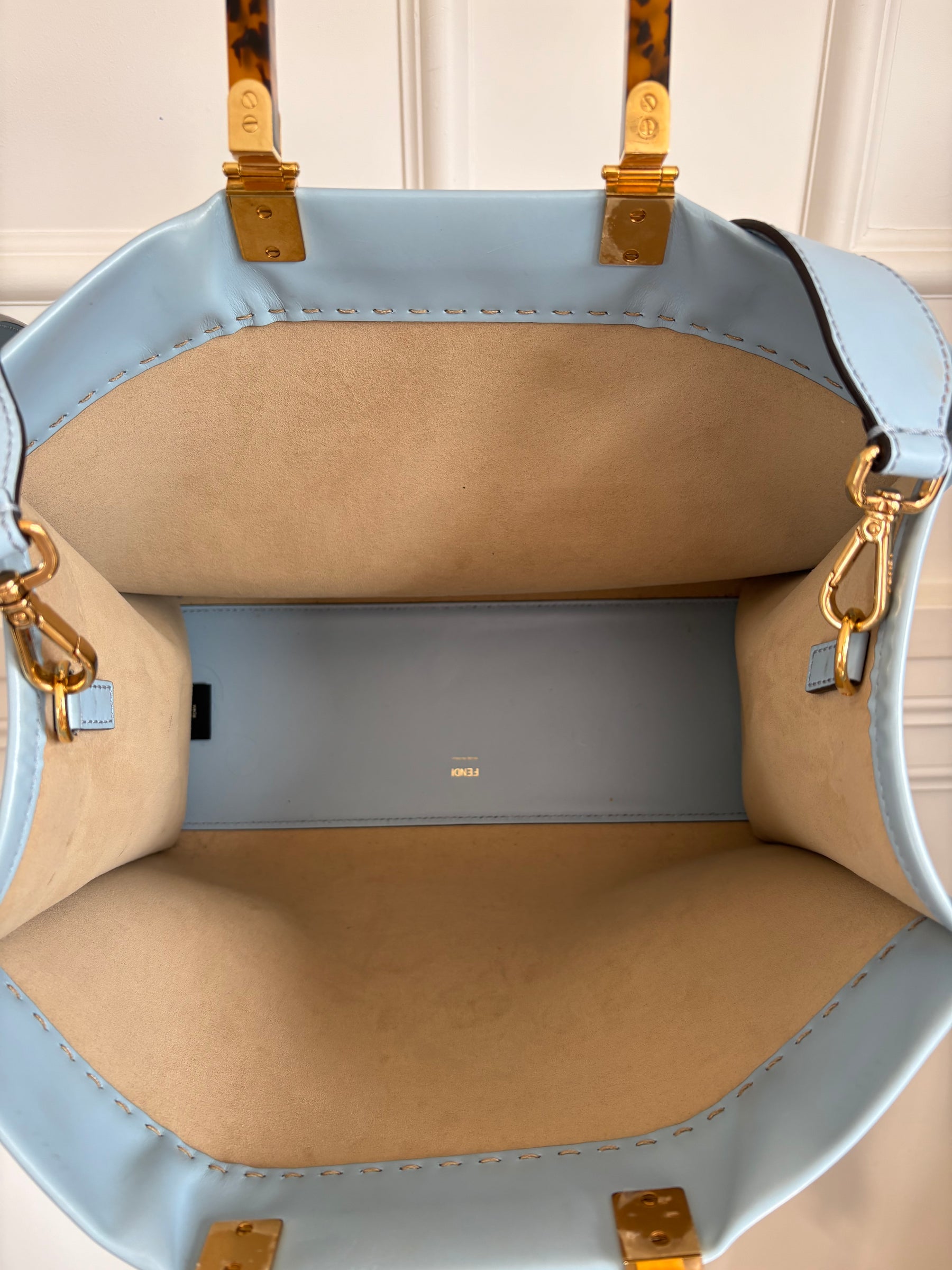 Fendi Pale Blue Sunshine Tote