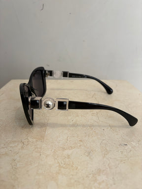 Chanel Butterfly Sunglasses With Pearl Detail