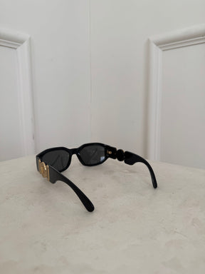 Versace Black Sunglasses Gold Hardware