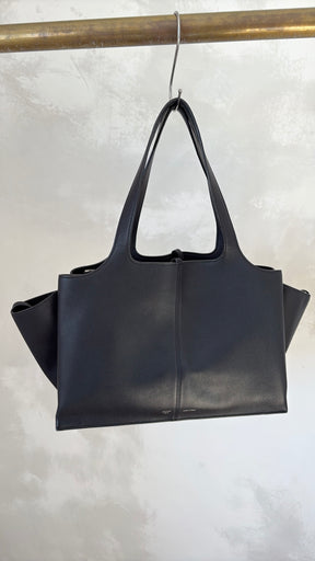 Celine Black Grained Leather Tri-Fold Bag