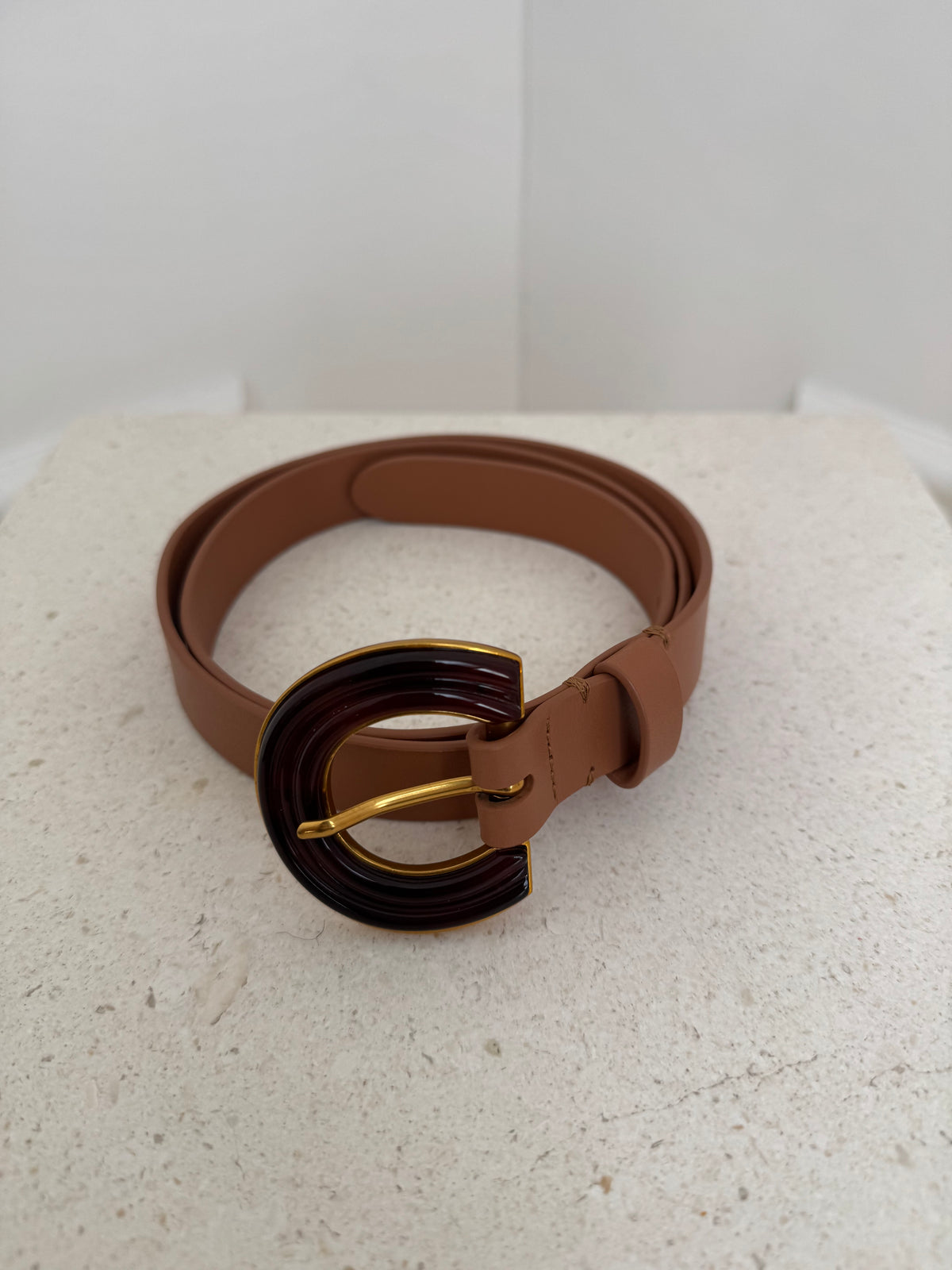 Zimmermann Tan Belt With Wide Buckle, S/M