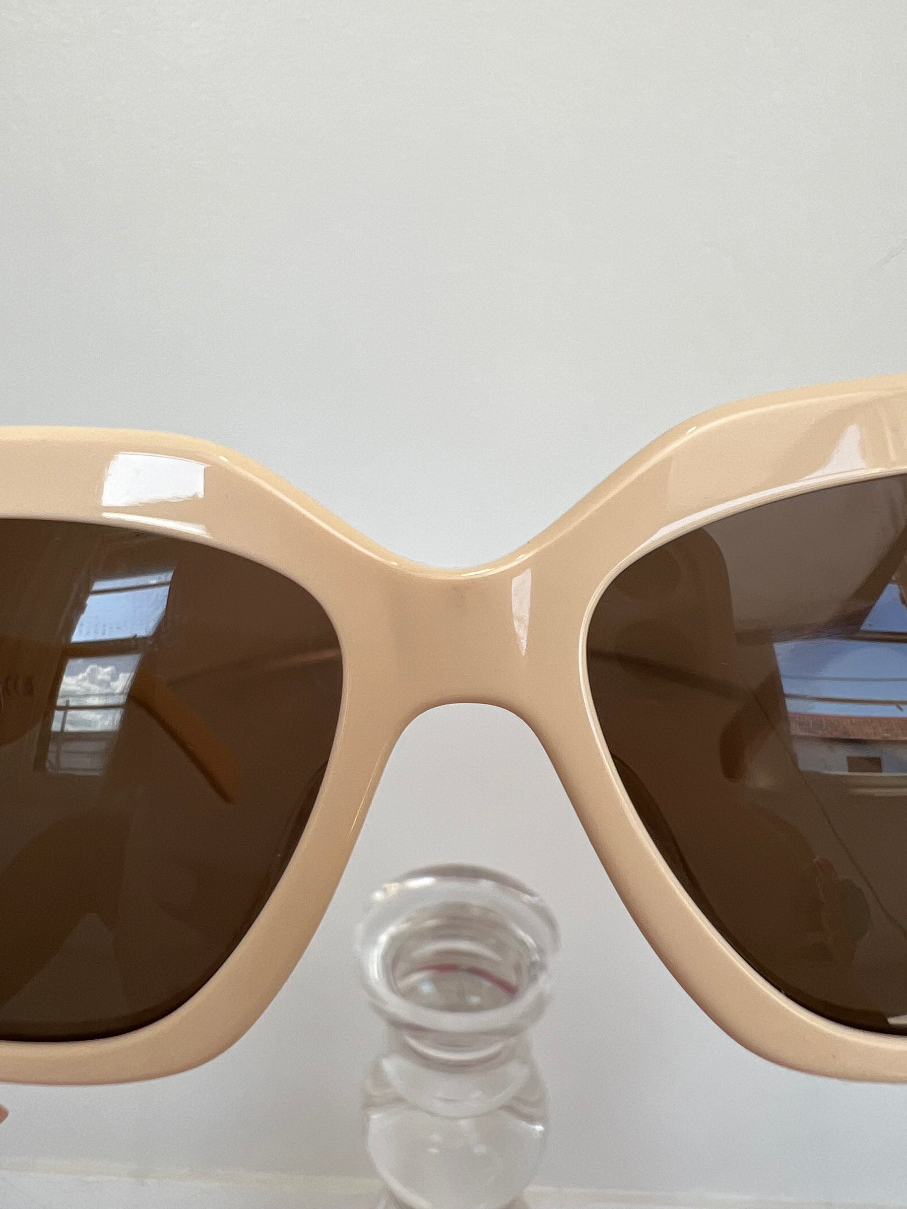 Céline Cream Square Triomphe Sunglasses