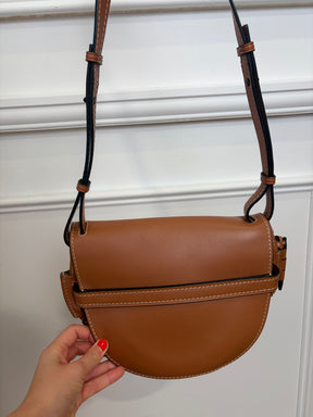 Loewe Tan Woven Leather Gate Bag