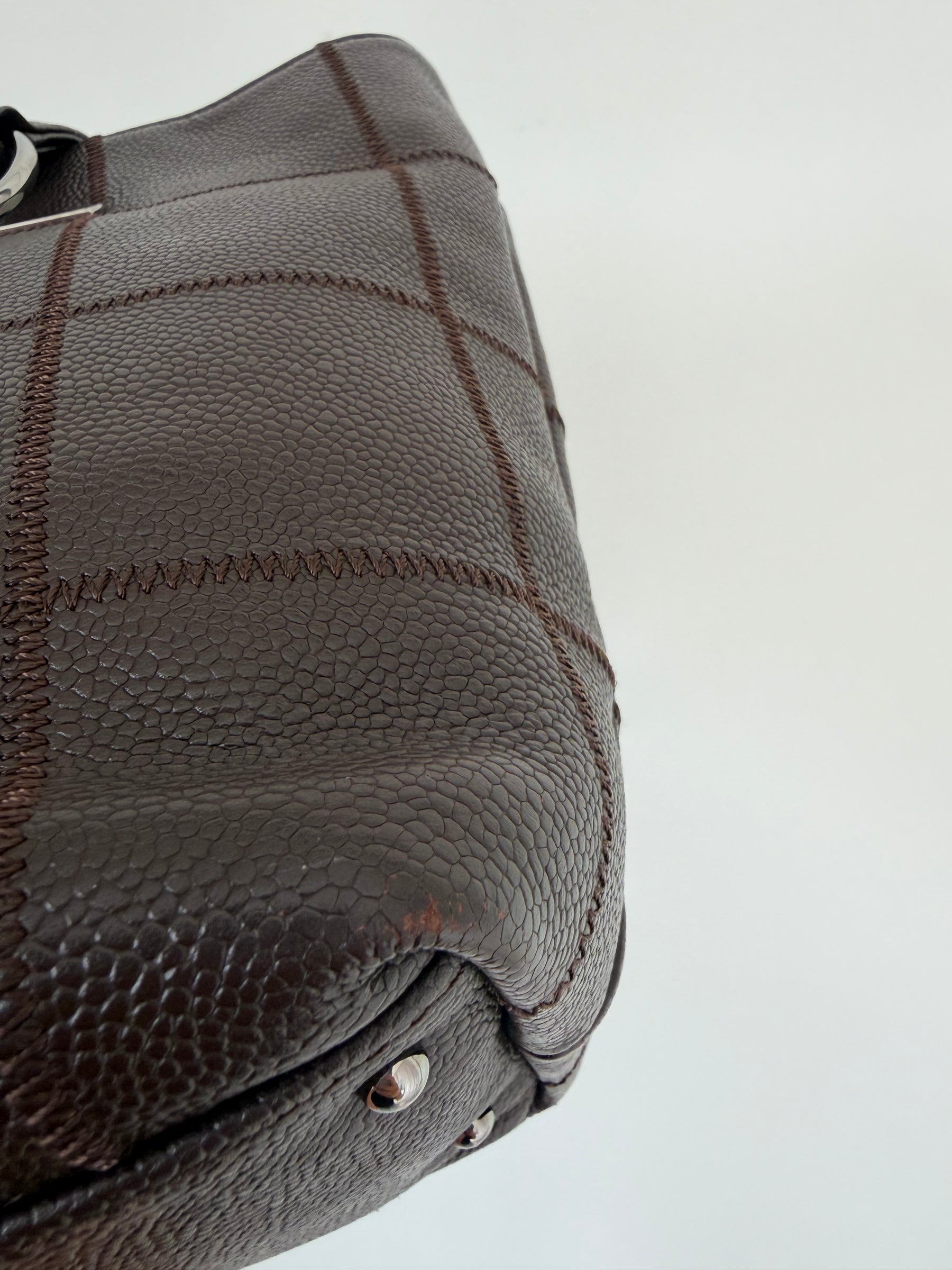 Chanel Chocolate Bar Leather Tote Bag