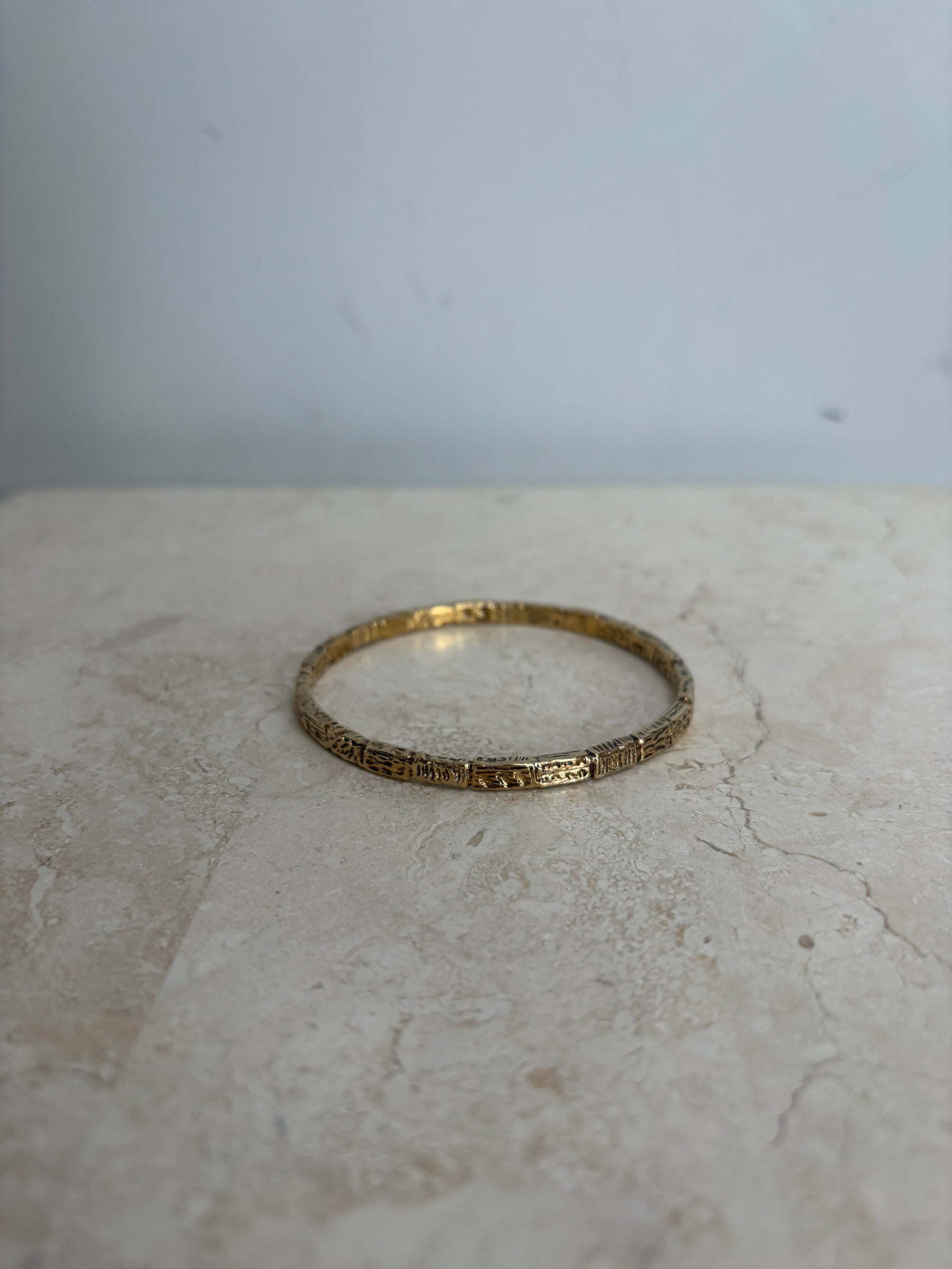 Lucy Folk Gold Plated Bangle