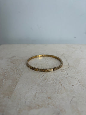 Lucy Folk Gold Plated Bangle