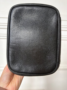 Chanel Black Caviar Leather Toiletry Case