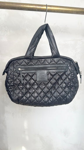 Chanel Coco Cocoon Bowling Bag Black