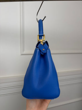 Fendi Blue Leather Mini Peekaboo