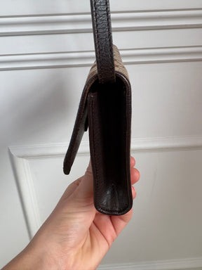 Gucci Monogram  Bamboo Bar Clutch