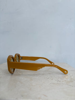 Lucy Folk Mustard Cartouche Sunglasses