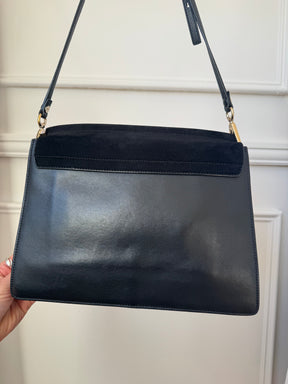 Chloe Faye Bag In Black Suede