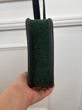 Hermès Green Felted Mini Evelyn Crossbody Bag