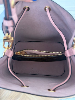 Louis Vuitton Canvas Monogram and Pink Leather Neonoé Bucket Bag