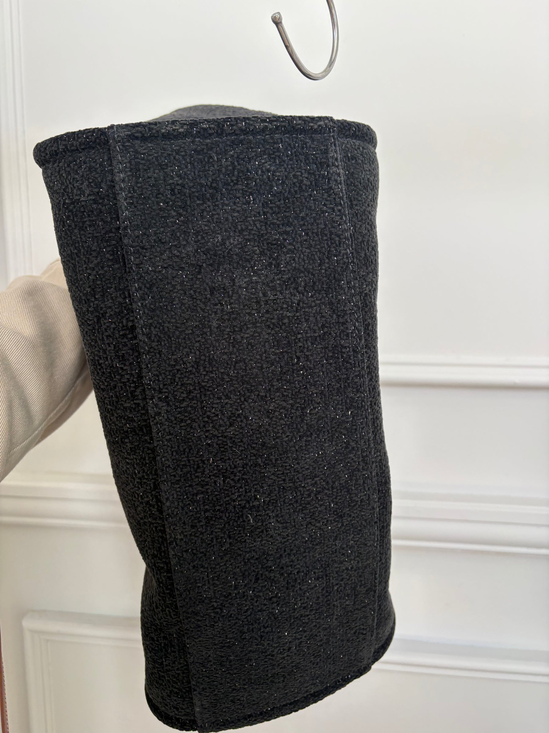 Chanel Deauville In Black Velour Weave