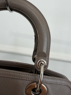 Dior Taupe Leather Grandville Tote