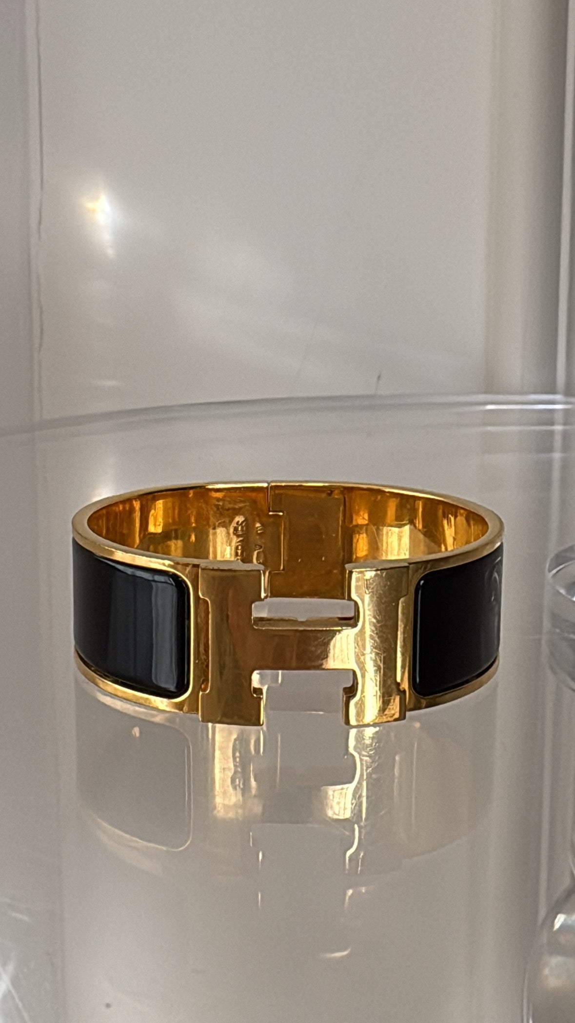 Hermès Clic Clac H Black And Gold